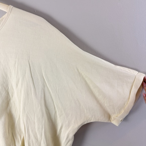 Umgee Womens Medium Cream Boho Oversized Tunic Blouse Dolman Sleeve - Picture 6 of 9